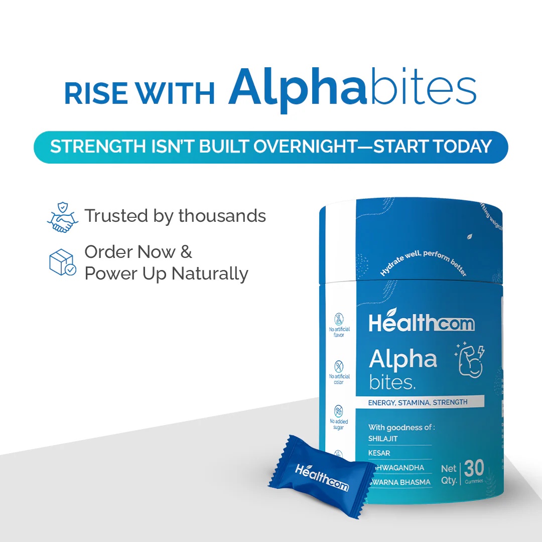 Healthcom Alpha Bites Gummies - Shilajit & Ashwagandha (30 Gummies) - Image 3