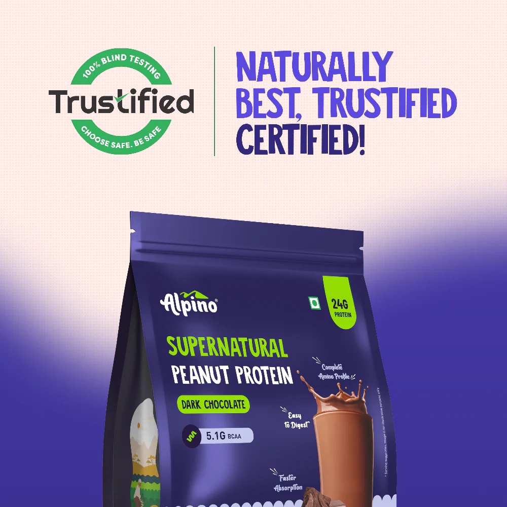 Alpino Supernatural Peanut Protein Powder - Dark Chocolate (1 kg) - Image 2