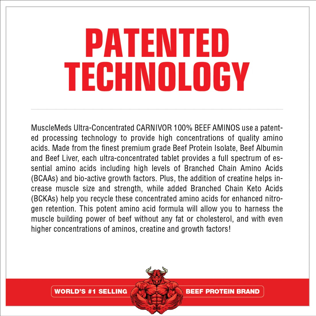 Musclemeds Carnivor Beef Aminos 300 Tablets - USA - Image 3