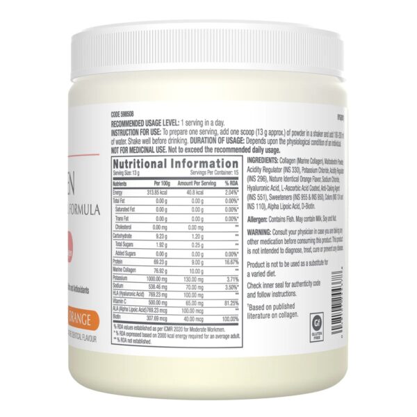 GNC Marine Collagen Hydrolyzed Peptides - 200 g (Orange) - Image 5