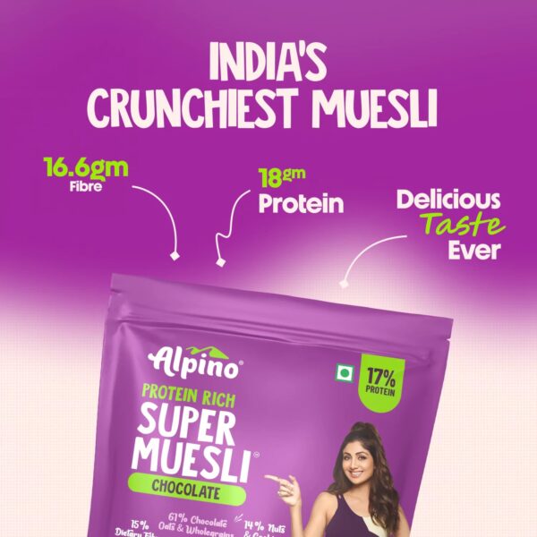 Alpino High Protein Super Muesli Nut & Cookies – 400g - Image 2