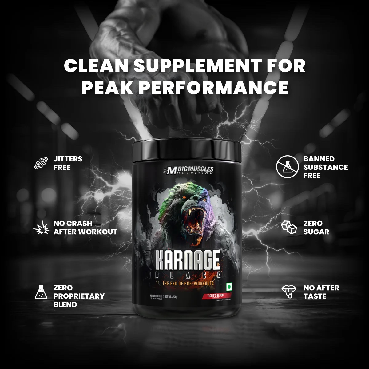 Karnage Black Pre-Workout - SEX ON THE BEACH - (420 g) - Image 6