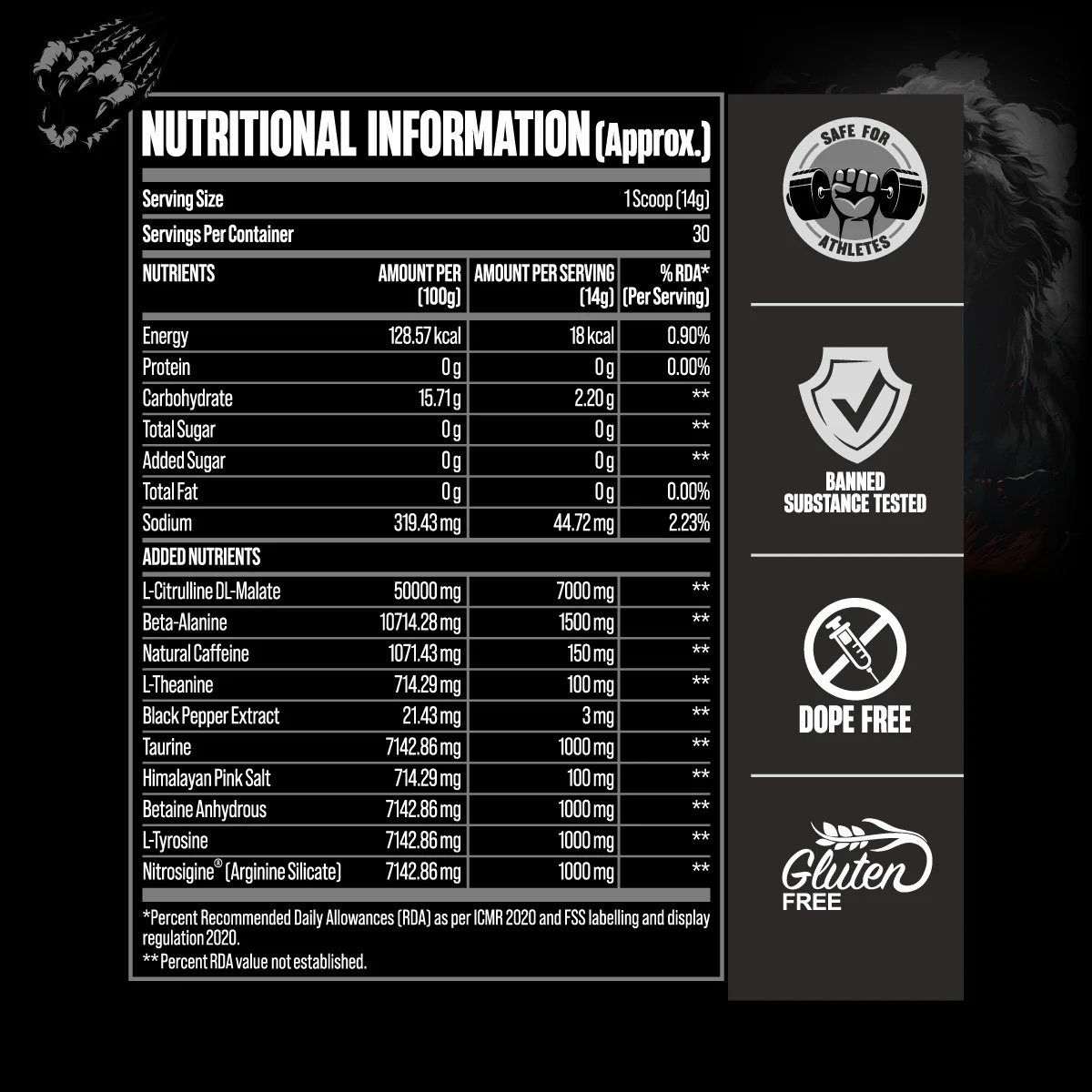 Karnage Black Pre-Workout - SEX ON THE BEACH - (420 g) - Image 5