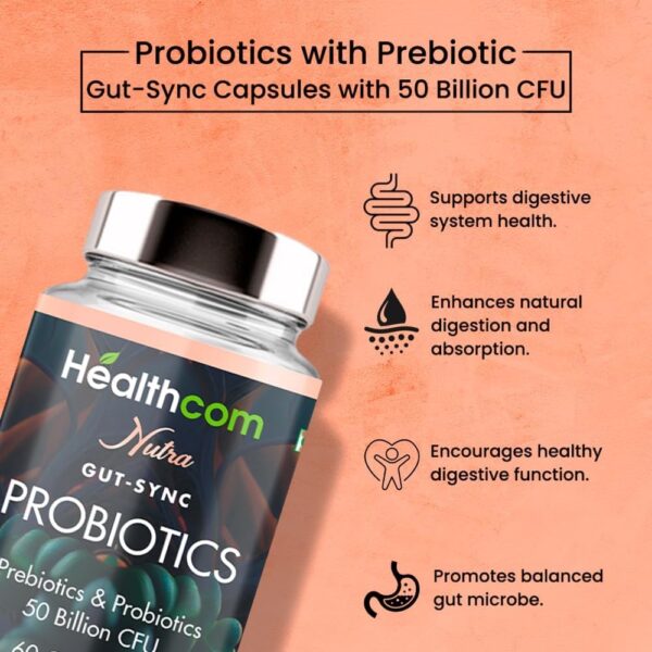 Healthcom Probiotics Supplement - 50 Billion CFU (60 Tablets) - Image 4
