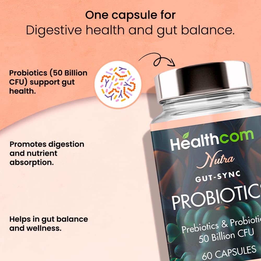 Healthcom Probiotics Supplement - 50 Billion CFU (60 Tablets) - Image 2