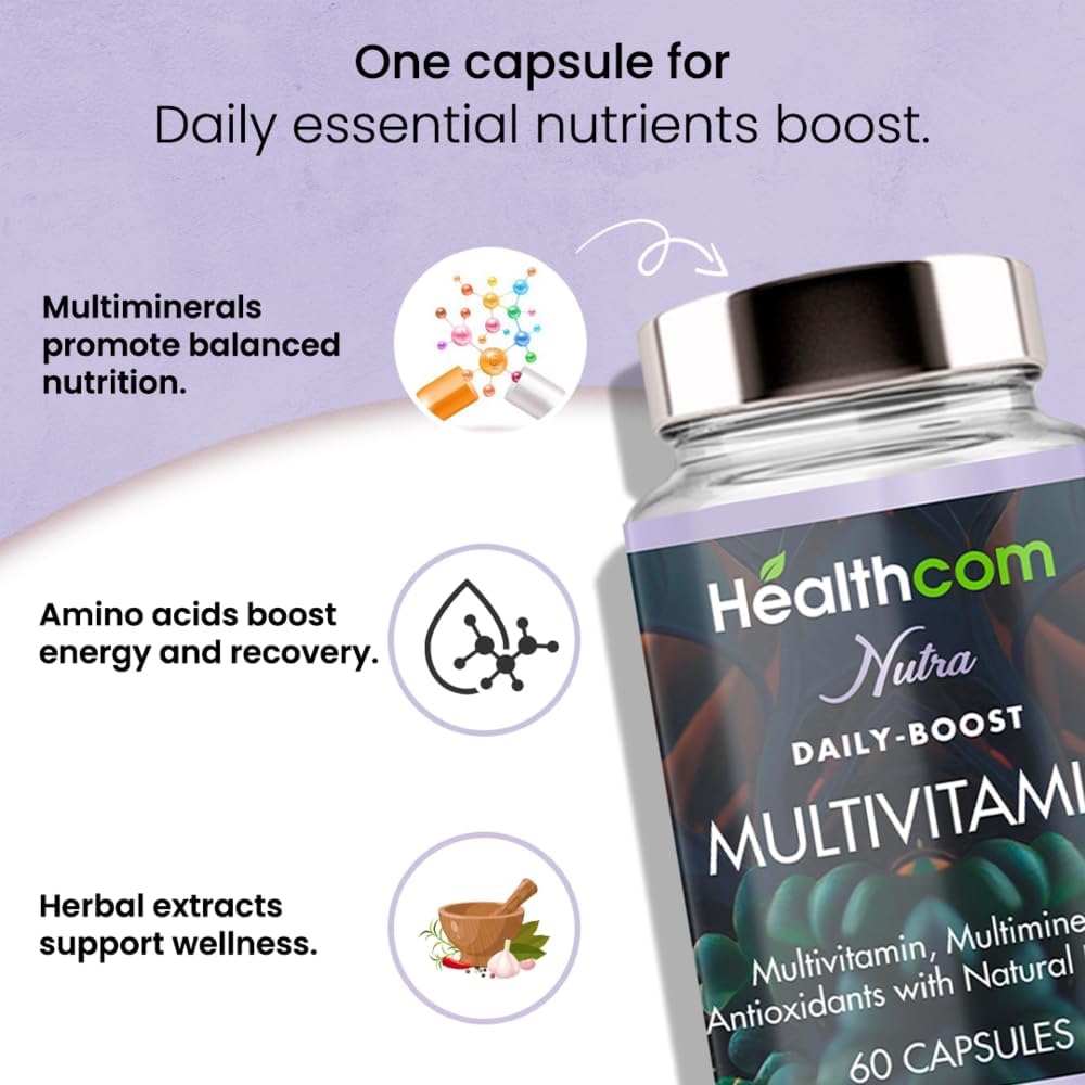 Healthcom Multivitamin & Multimineral with Antioxidants - 60 Capsules - Image 2