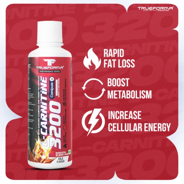 Trueforma L‑Carnitine 3200 (Carnipure) – 450 ml Liquid - Image 5