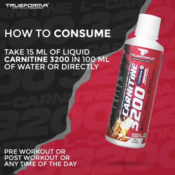 Trueforma L‑Carnitine 3200 (Carnipure) – 450 ml Liquid - Image 4