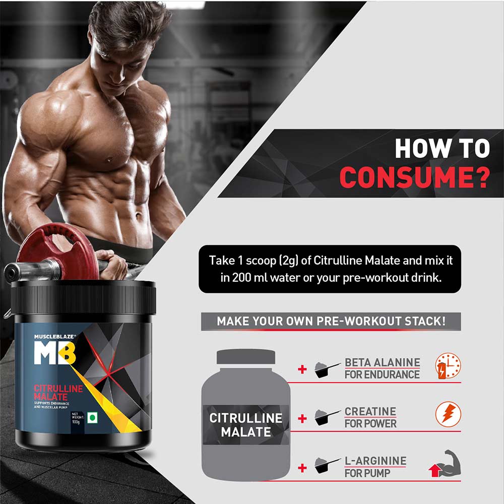 MuscleBlaze Citrulline Malate – 100 g (Unflavoured) - Image 4
