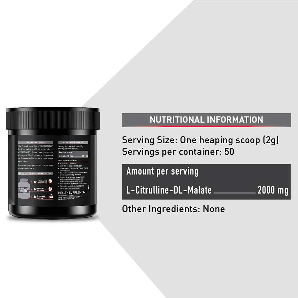 MuscleBlaze Citrulline Malate – 100 g (Unflavoured) - Image 7