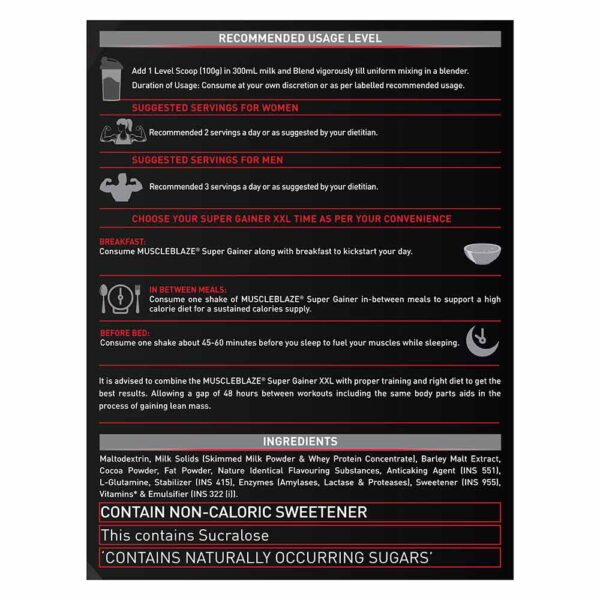 MuscleBlaze Mass Gainer XXL - Image 8