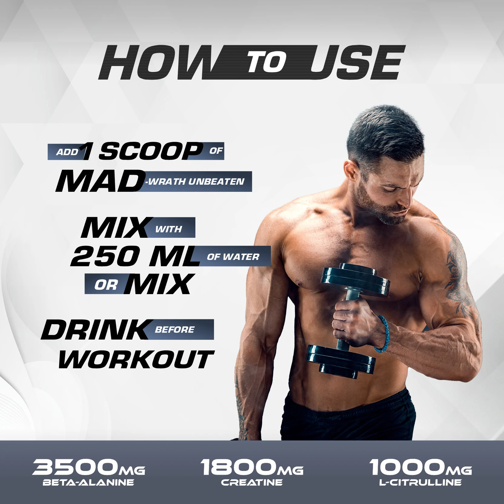 Muscle Dominator Mad-Wrath Unbeaten Pre-Workout | 300 g - Image 6
