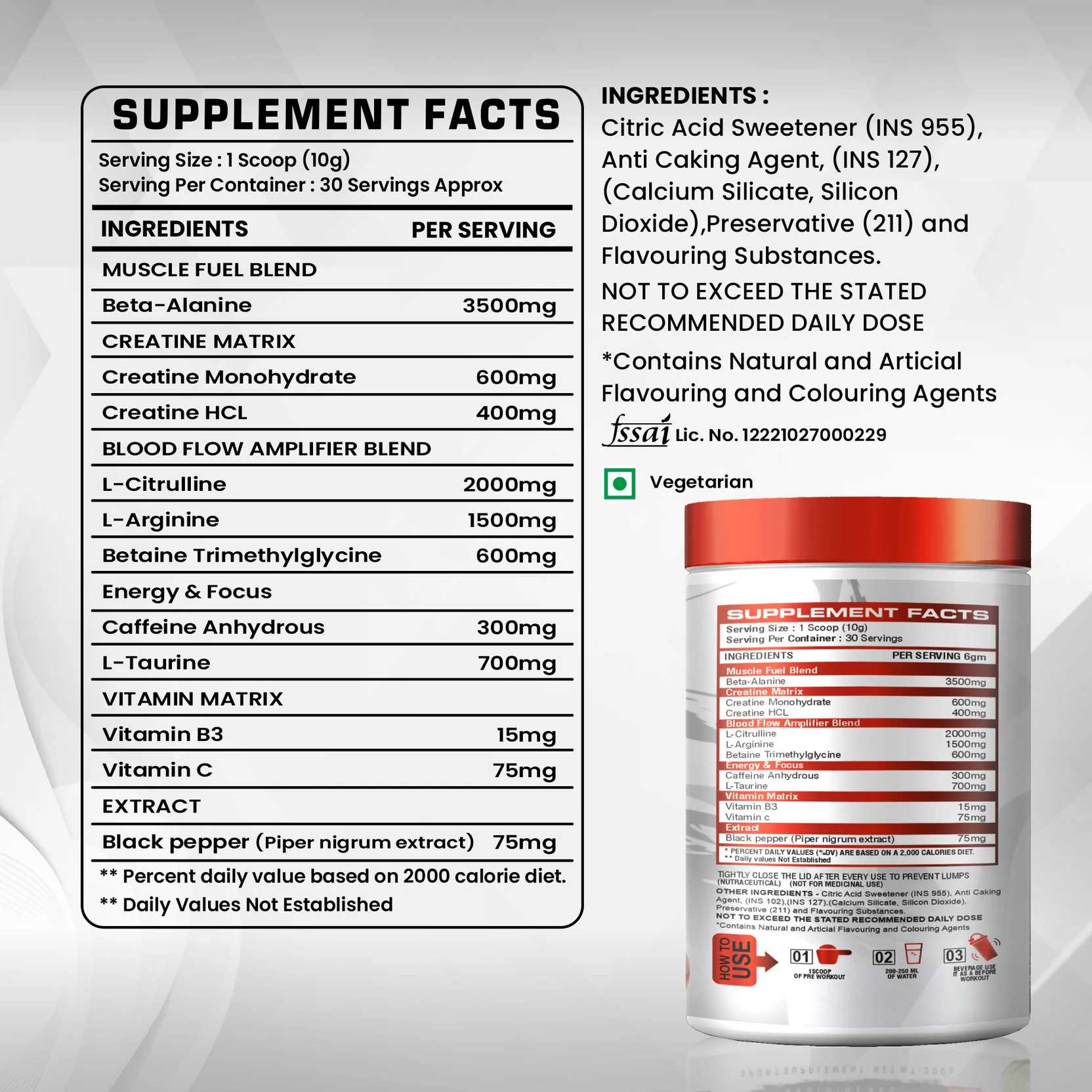 Muscle Dominator Mad-Wrath Unbeaten Pre-Workout | 300 g - Image 3