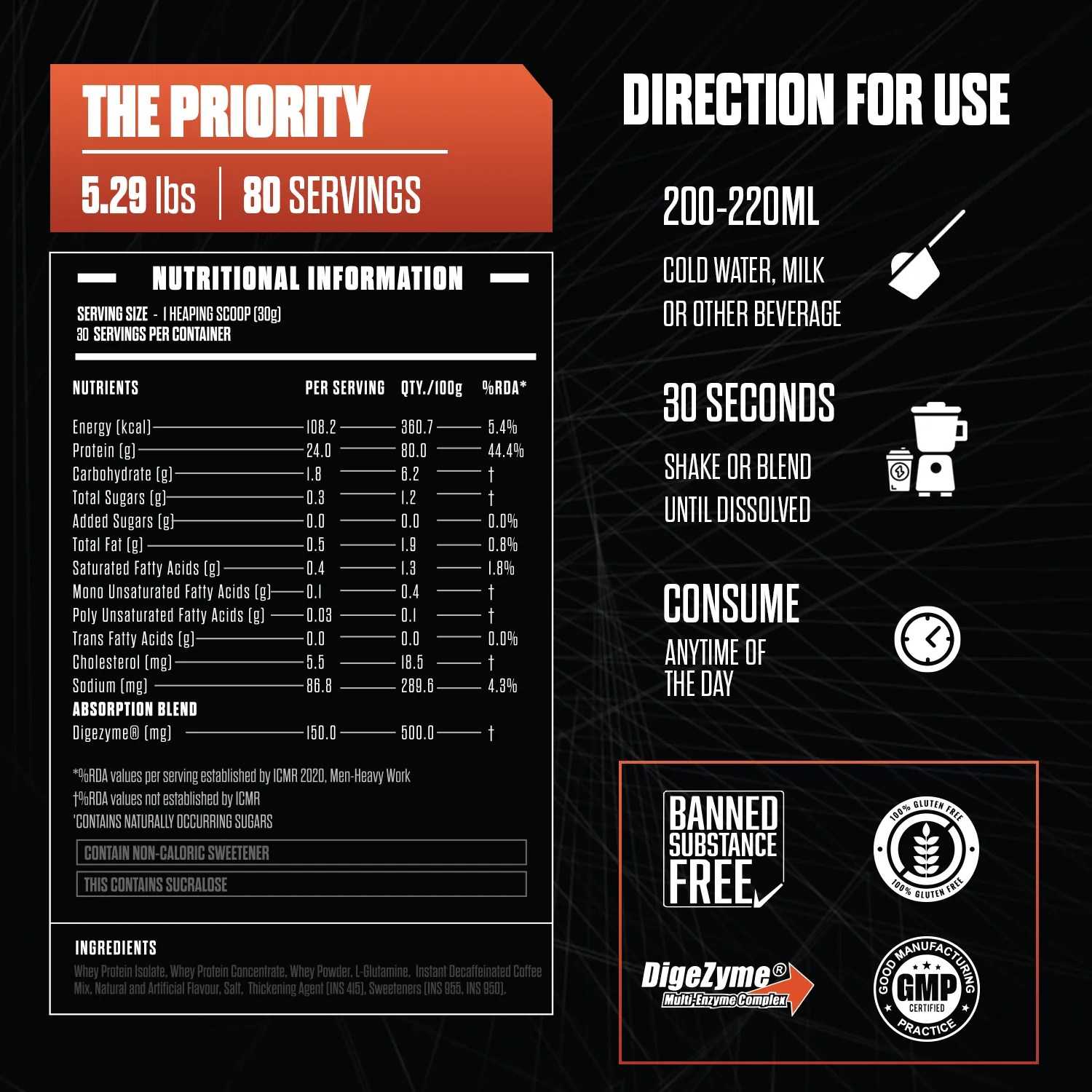 Exalt Supps The Priority Whey Protein - 5.29 lbs - Image 2