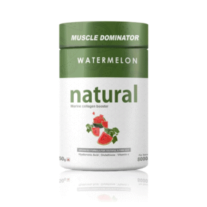 MUSCLE DOMINATOR Natural Collagen | With Marine Collagen, Hyaluronic Acid & Vitamin C | Watermelon Flavor - 250g