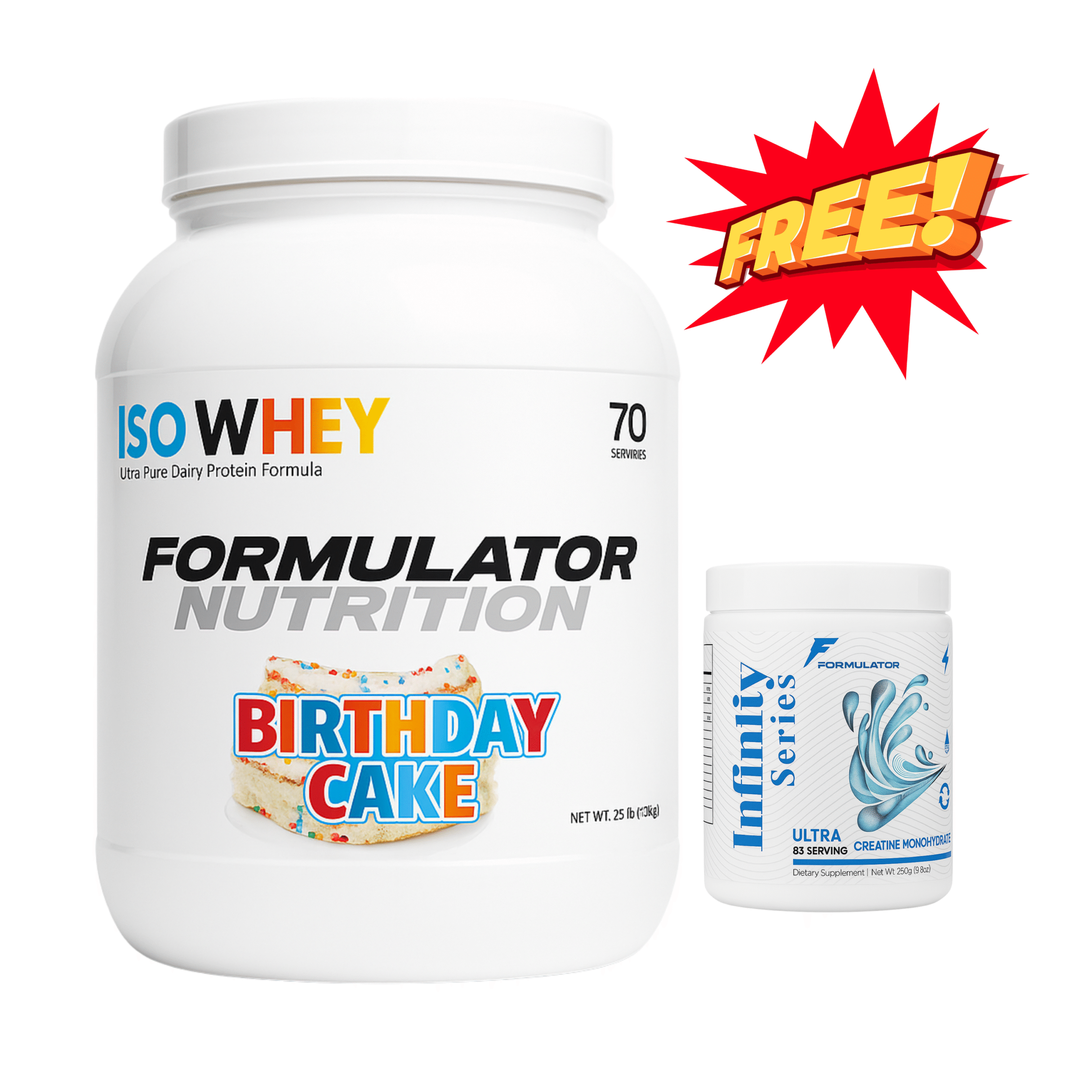 THE FORMULATOR Iso Whey | 25 g Protein | 70 Servings (Free Creatine) | (FREE Delivery)