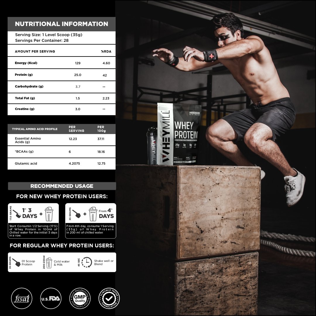Wheymill 100% Whey Protein – 1 kg - Image 3