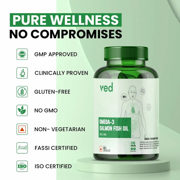 VEDayu Omega-3 Salmon Fish Oil Capsule 1000 mg - 30 Softgels - Image 4
