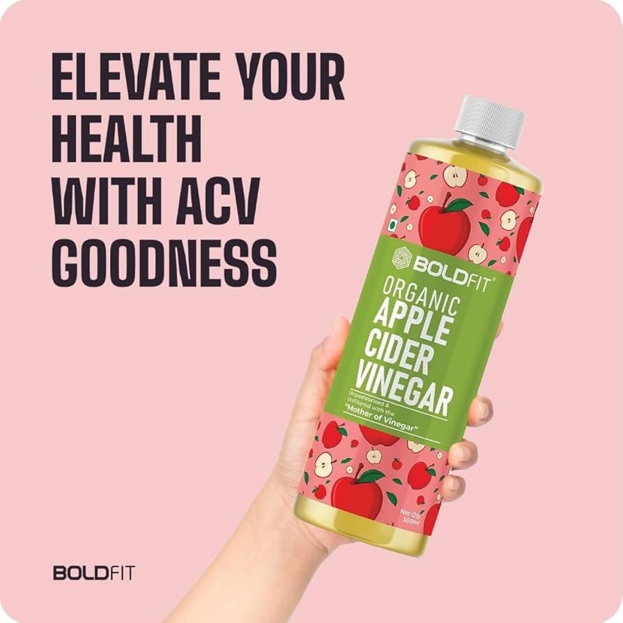 Boldfit Apple cider vinegar juice with mother & Vitamin C, Probiotics, Raw, Unfiltered - 500ml - Image 7