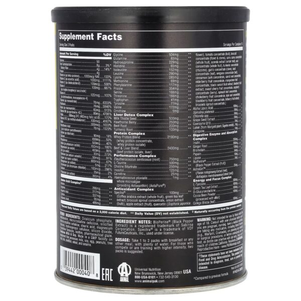 Animal Pak - Convenient Multivitamin for Men & Women Daily All-in-One | 30 Packs (USA VERSION) - Image 2
