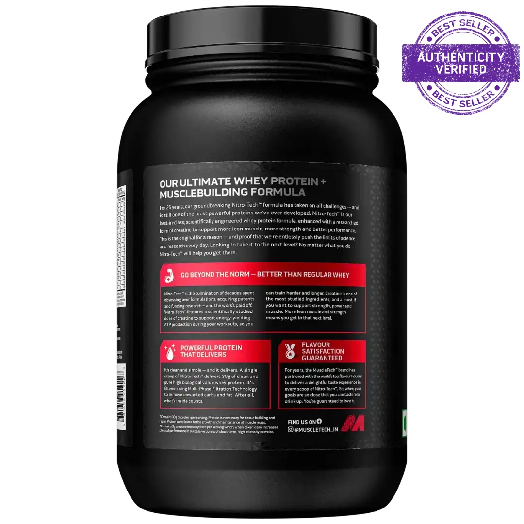 MUSCLETECH™ NITRO-TECH™ WHEY PROTEIN | 1kg | Cookie & Cream - Image 2
