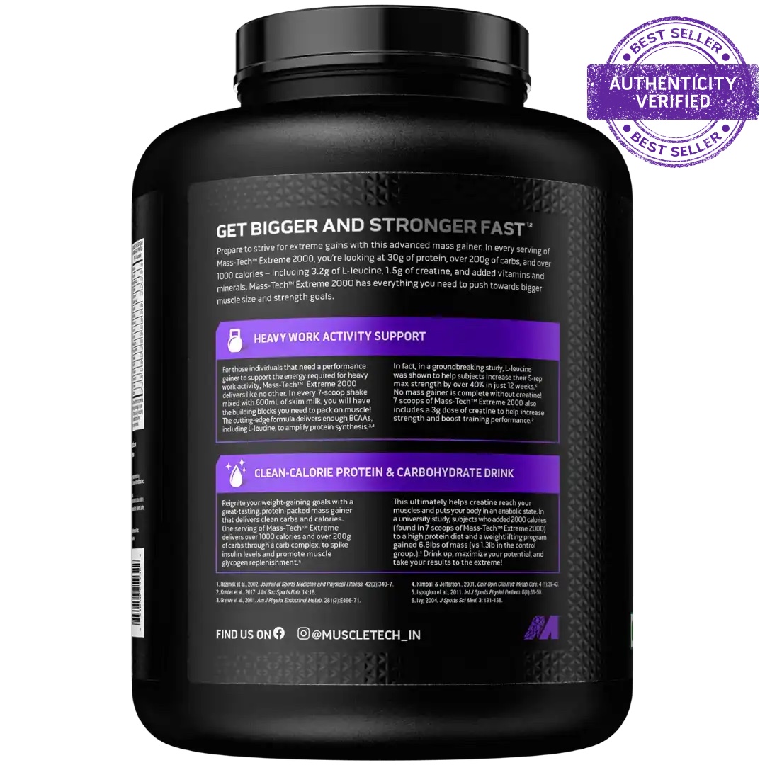 Muscletech Mass-Tech Extreme 2000 | Triple Chocolate Brownie | 3.00 KG - Image 2