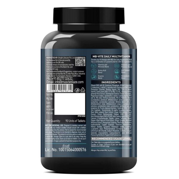 MuscleBlaze MB-VITE Daily Multivitamin | 90 tablets - Image 6