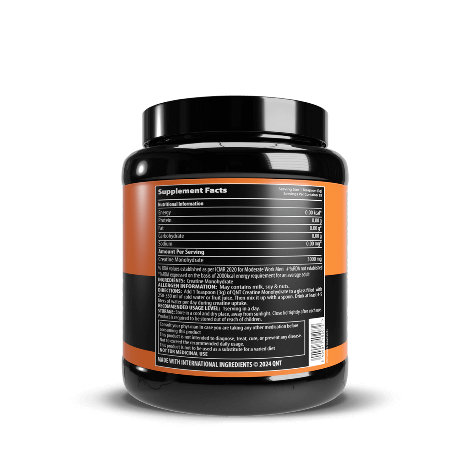 QNT Creatine Monohydrate | 100% Pure & Micronized Powder | 250g | 83 Servings - Image 2