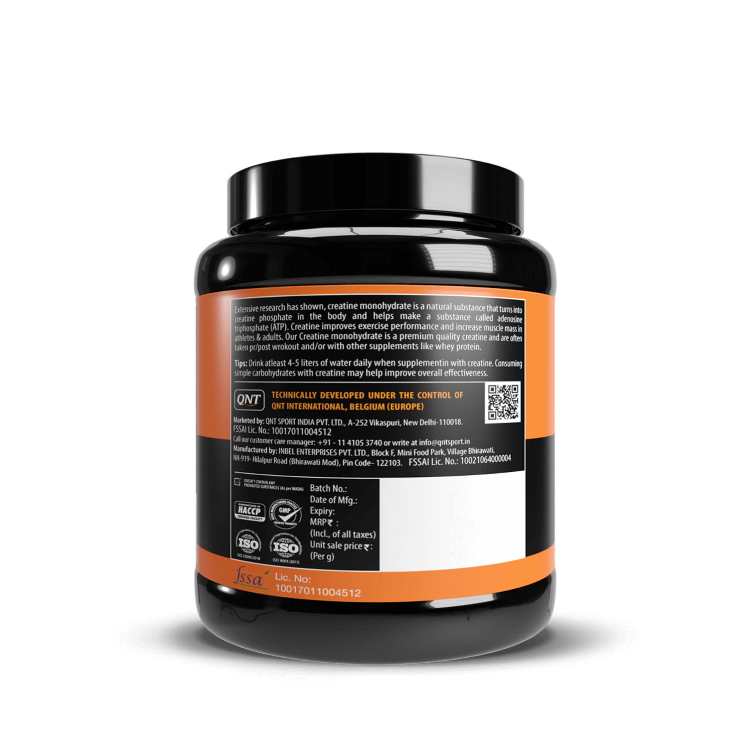 QNT Creatine Monohydrate | 100% Pure & Micronized Powder | 250g | 83 Servings - Image 3