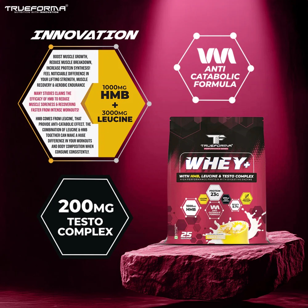 Trueforma® Whey+ Protein with HMB, Leucine, Ginseng & Tribulus | 1 KG - Image 3