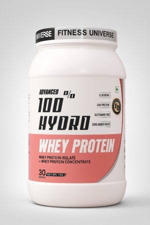 FITNESS UNIVERSE ADVANCED HYDRO WHEY PROTEIN 1KG WITH CREATINE OR PRE-WORKOUT