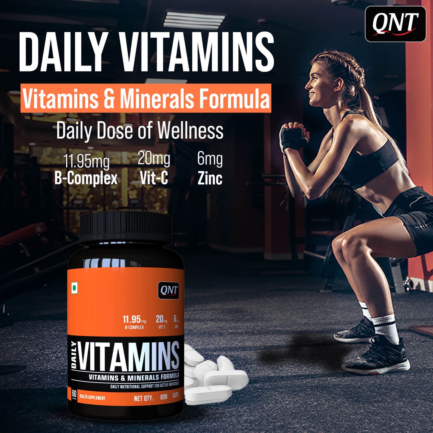 QNT - DAILY VITAMINS | COMPLETE VITAMINS & MINERALS FORMULA | 60 CAPS - Image 4