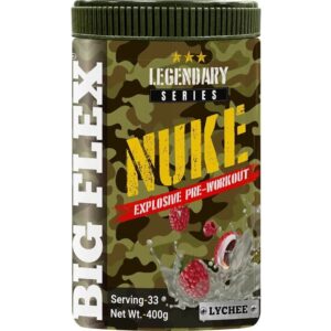 Bigflex Pre-Workout Nuke - 400 gm (0.88
Lb), Lychee