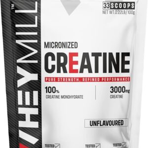 Wheymill Micronised Creatine Monohydrate | 100Gm, 33 Servings | Unflavoured