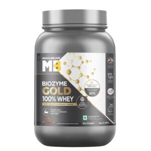 MuscleBlaze Biozyme Gold 100% Whey - Double Rich Chocolate - 1 kg