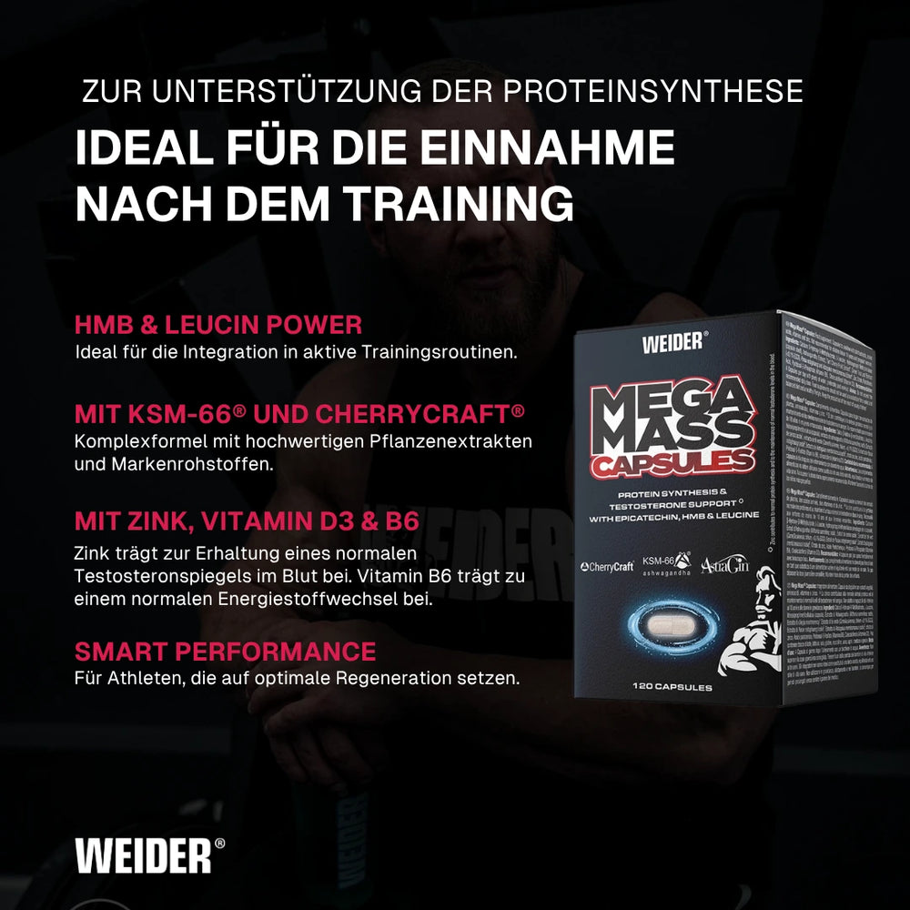 Weider Mega Mass Caps – 120 Capsules - Image 3