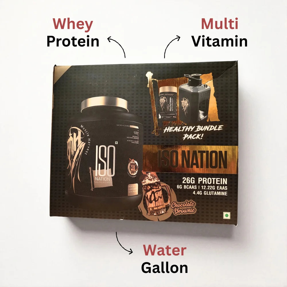 Muscle Harvest ISO Nation 100% Whey Protein Isolate 2KG – 26g Protein, BCAAs, EAAs, Glutamine & Digestive Enzymes for Lean Muscle Growth & Recovery - Image 2