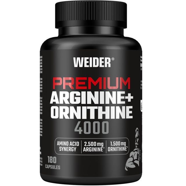 Weider Arginine + Ornithine 4000 | 180 Capsules | Nitric Oxide & Recovery Support