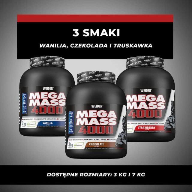 Weider Mega Mass 4000 – 3kg (Vanilla) - Image 4