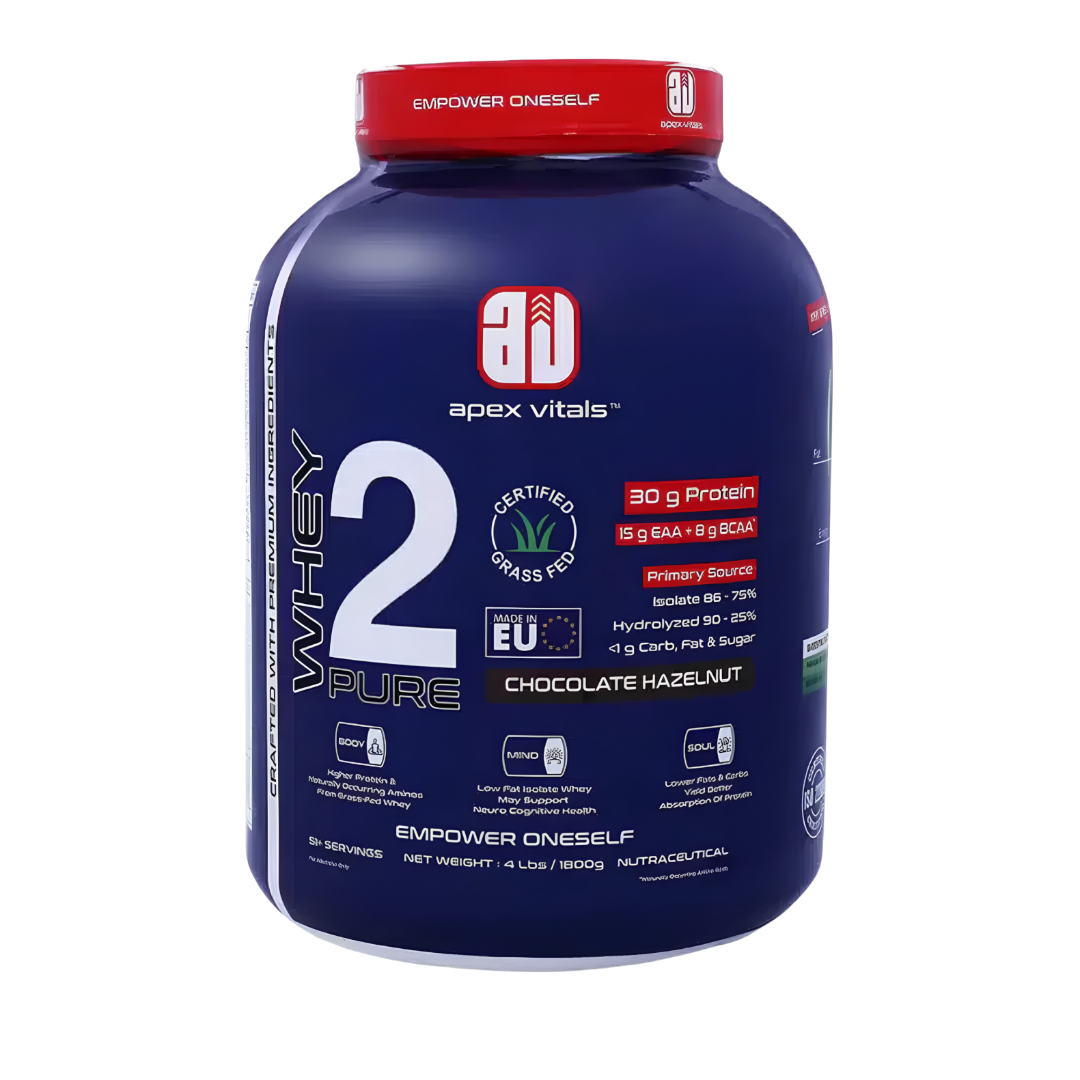 Apex Vitals Whey 2 Pure 4lbs | Premium Whey Protein Isolate