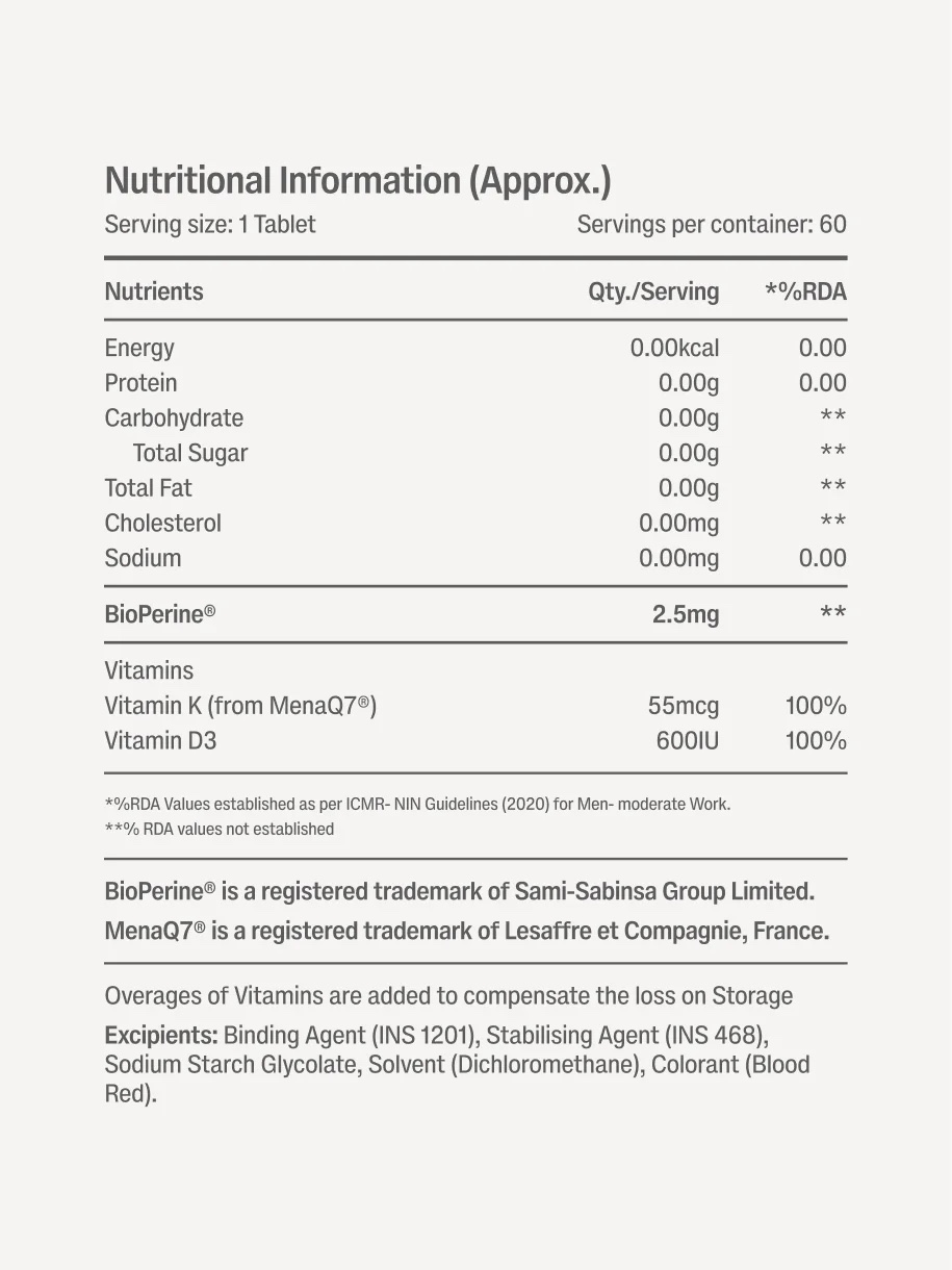 Alpino Vitamin D3 + K2 MK-7 | Bone & Muscle Support - Image 3