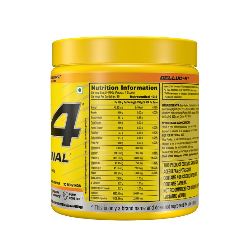 Cellucor C4 Original Pre-Workout 177g | 30 Servings - Image 3