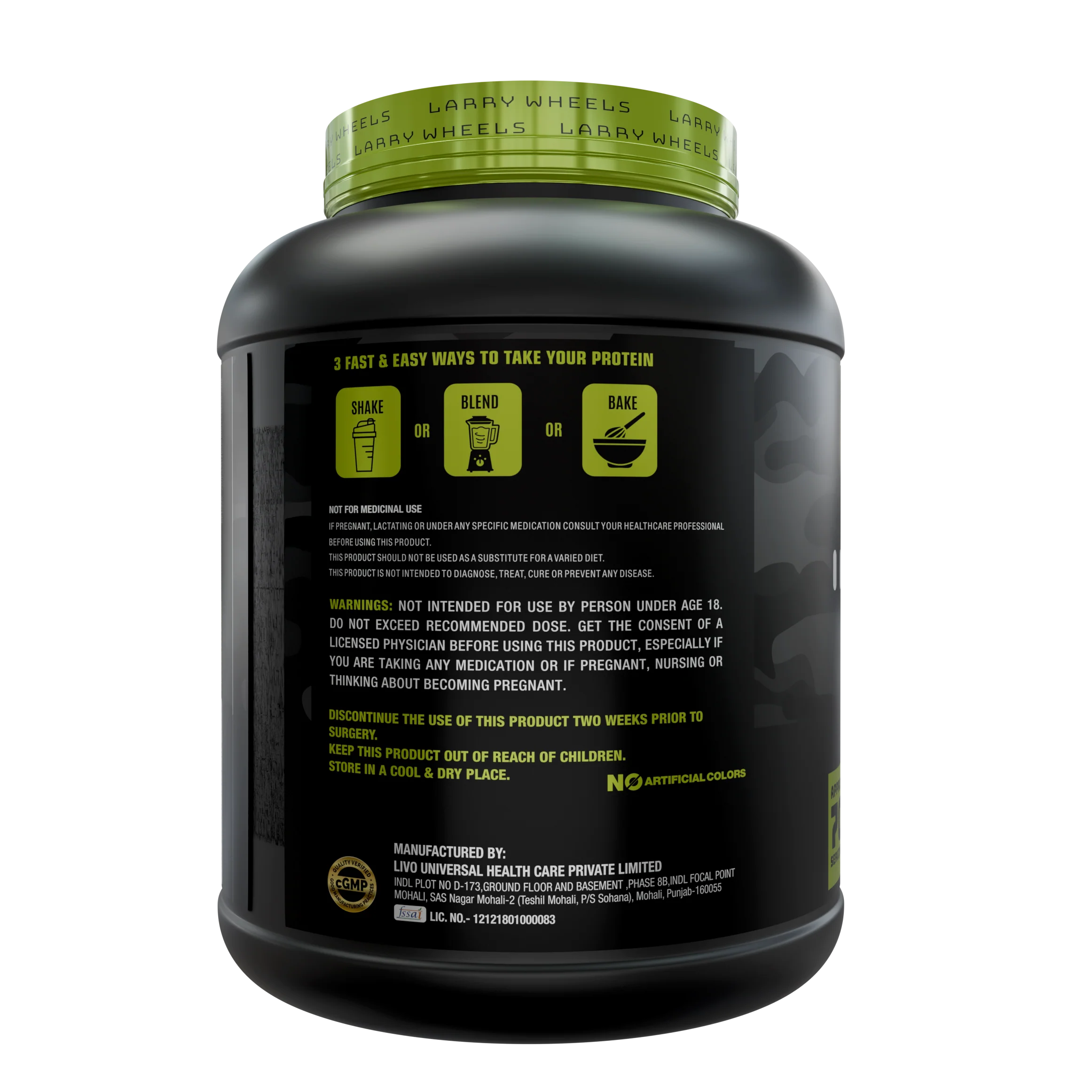 PR Supplements Larry Wheels Whey Protein 2.38kg | 24g Protein - Image 2