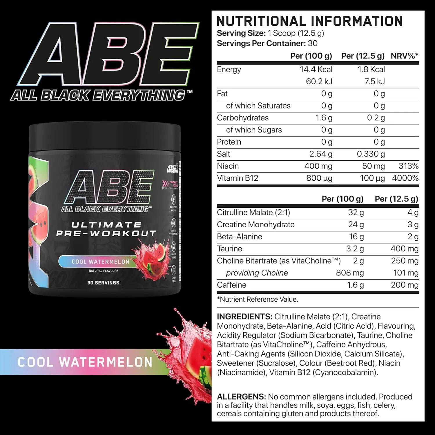 Applied Nutrition ABE Pre-Workout 375g | 30 Servings - Image 2