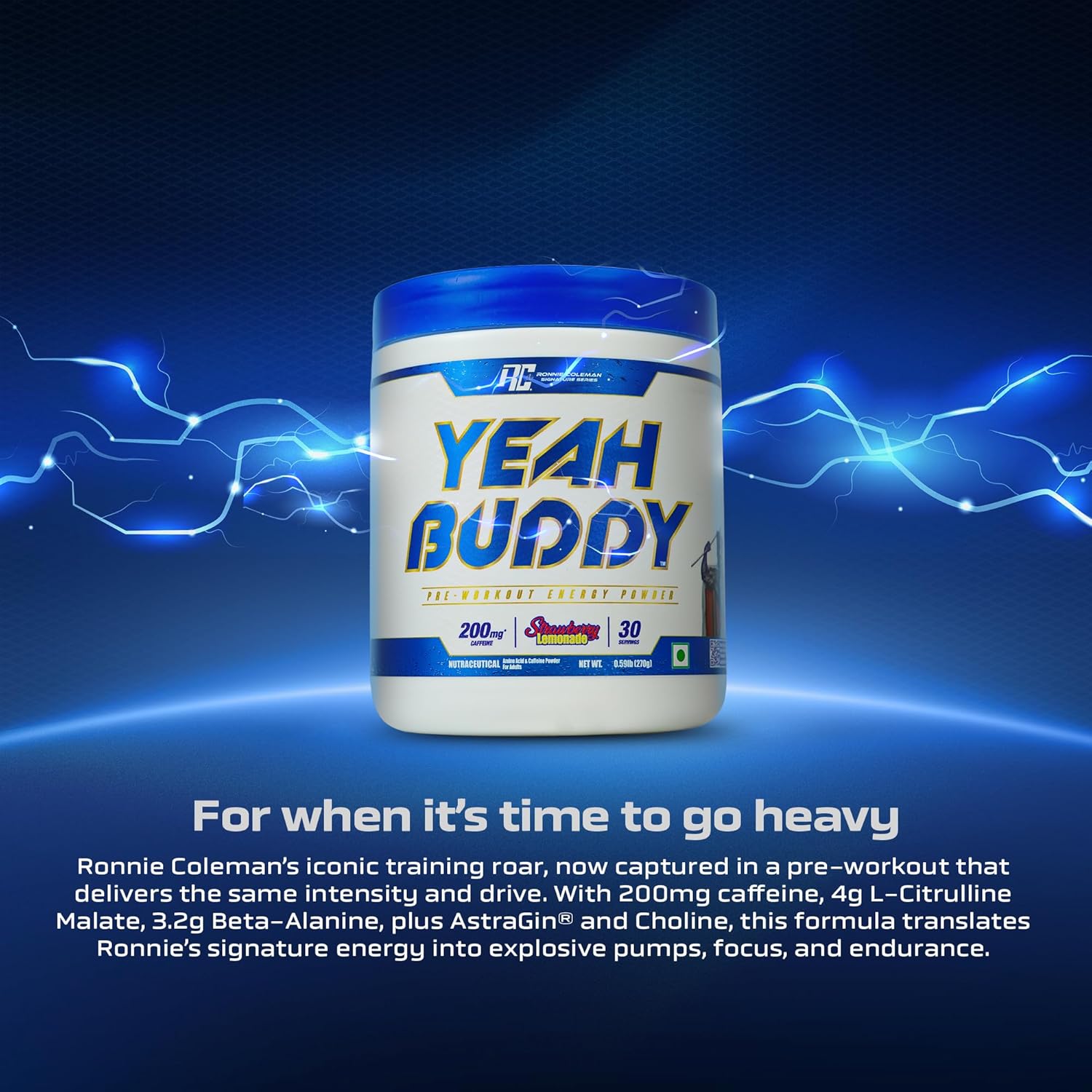 Ronnie Coleman Yeah Buddy Pre-Workout 270g | 30 Servings - Image 6