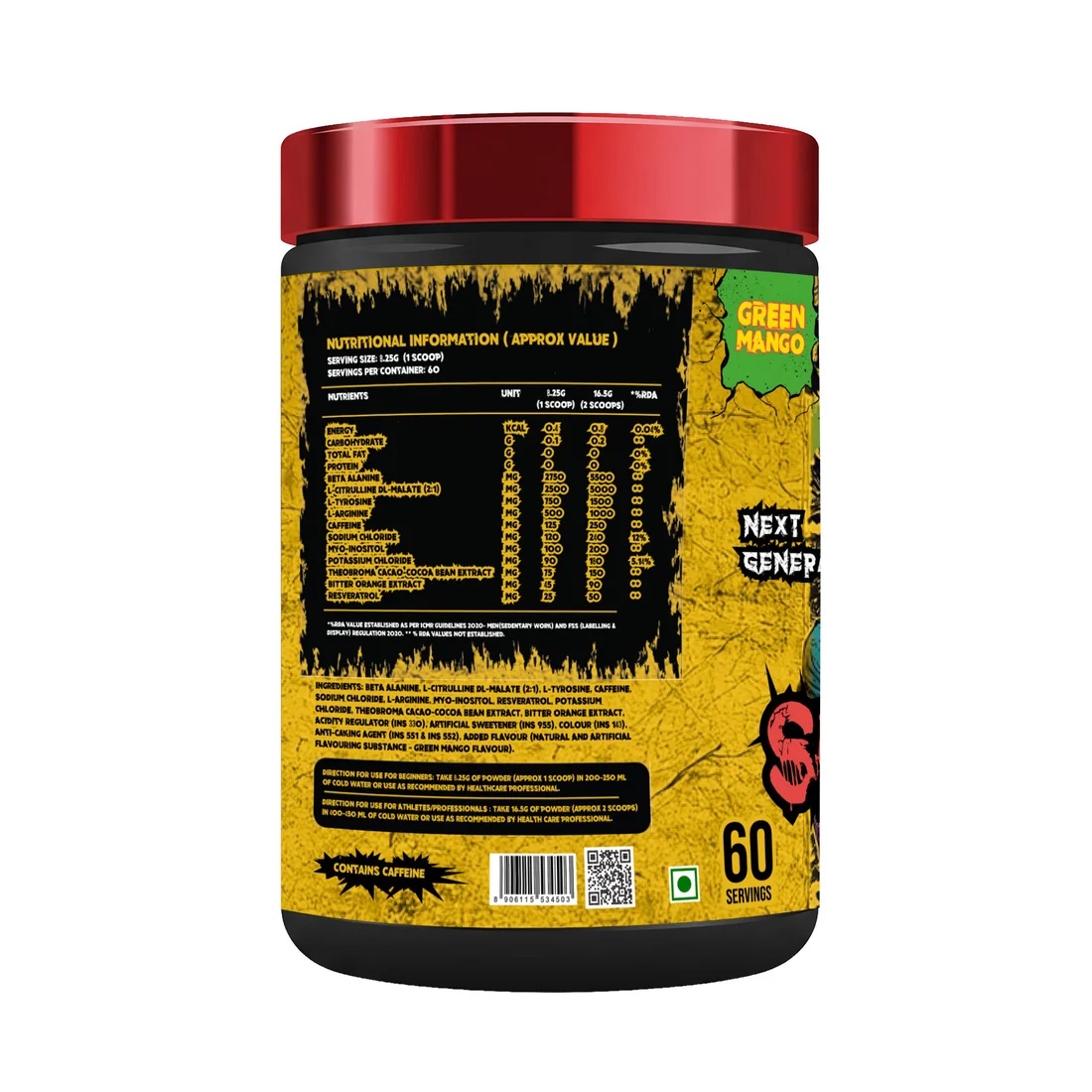 Absolute Nutrition Shrooms Pre Workout 500g | 60 Servings - Image 3