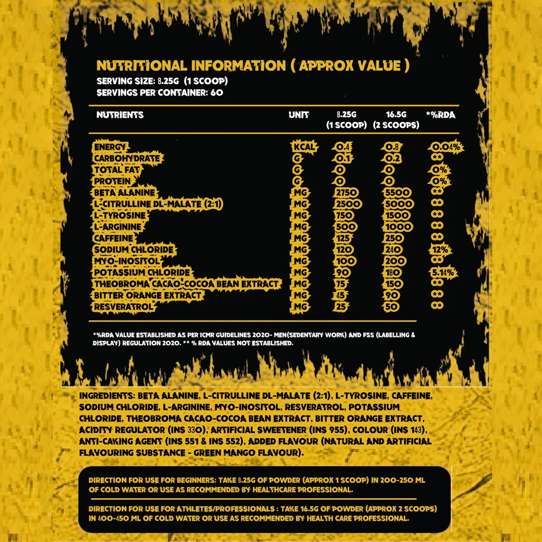 Absolute Nutrition Shrooms Pre Workout 500g | 60 Servings - Image 8